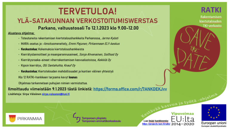 Kutsu Parkanon verkostoitumiswerstaaseen