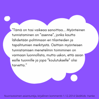 ammattilaisen näkökulma Myönteiseen Tunnistamiseen