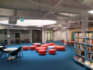 Indoor 5G test network example from Kampusareena 0th floor (library).