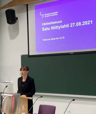 Satu N väitöstilaisuus (27.8.2021)