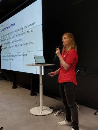 Annamaria Mesaros presenting