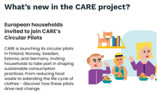 Screenshot of a newsletter with text and animated characters