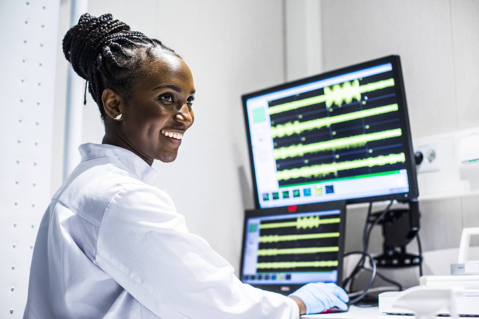 Researcher in the lab