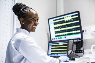 Researcher in the lab