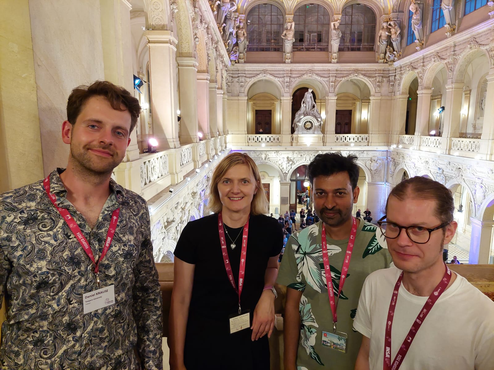 group members at the conference reception