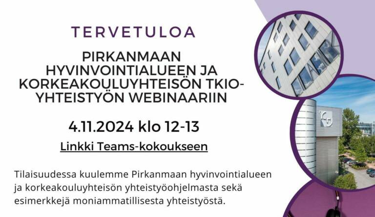 Pirhan ja korkeakouluyhteisön TKIO-yhteistyön webinaari