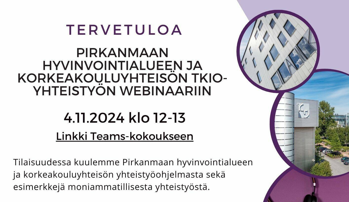 Pirhan ja korkeakouluyhteisön TKIO-yhteistyön webinaari