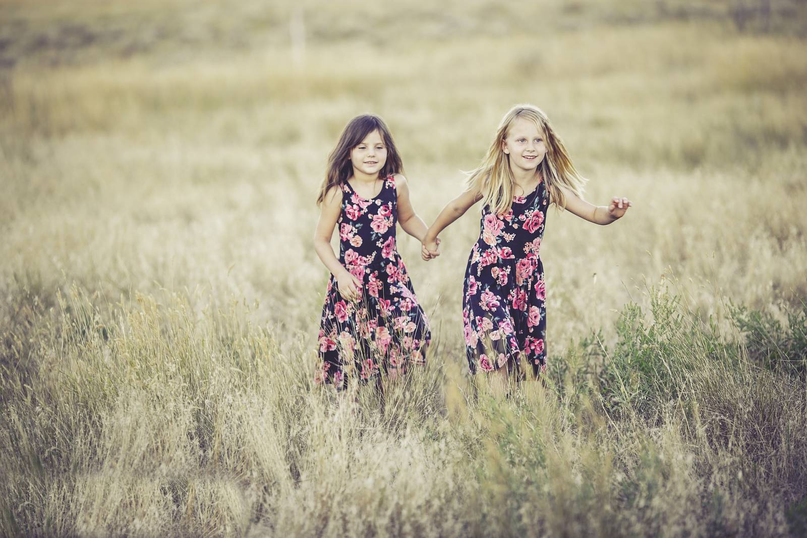 Two kids running