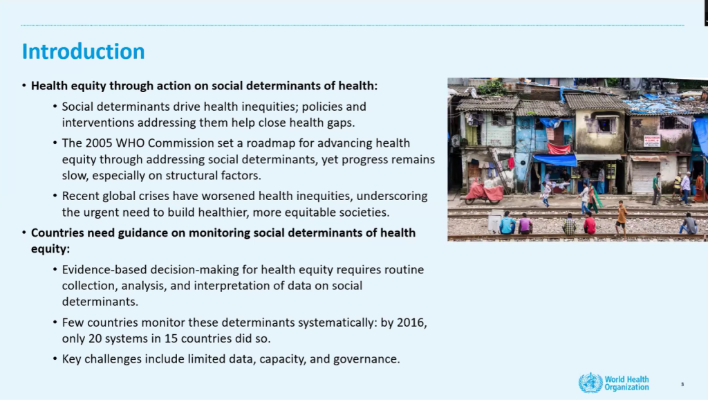 Successful Webinar on Monitoring Social Determinants of Health Equity ...