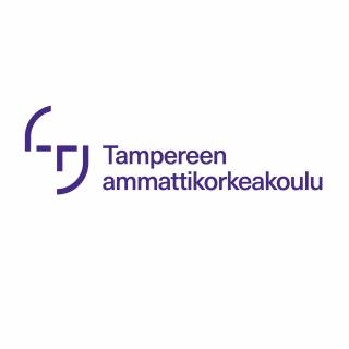 Tyylitelty kuva kasvoista ja teksti Tampereen ammattikorkeakoulu.