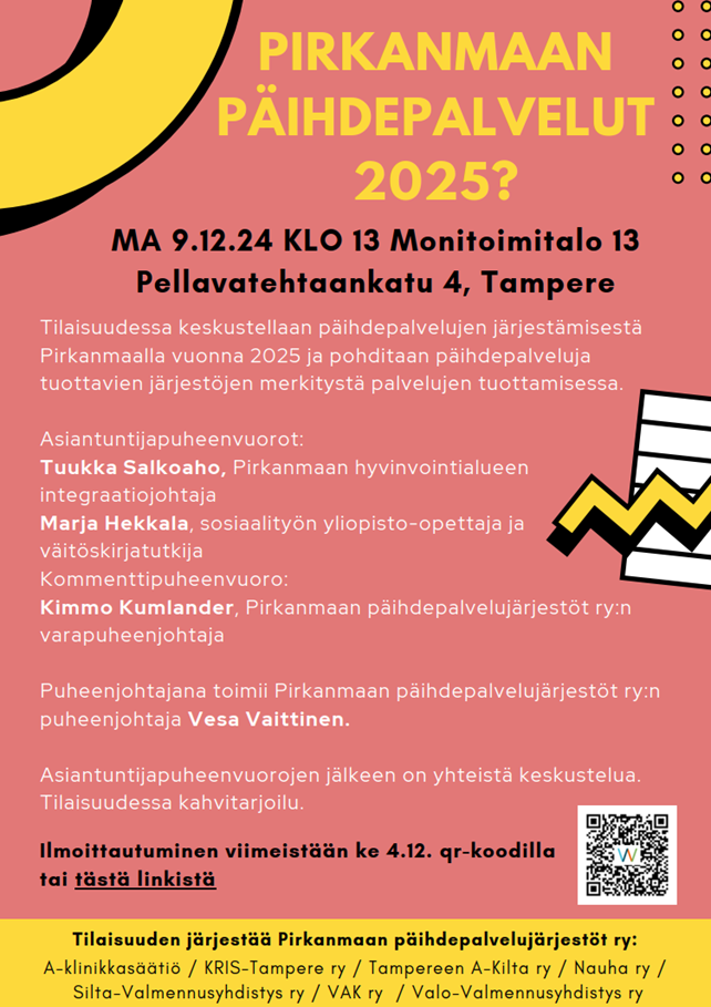 Pirkanmaan päihdepalvelut 2025-tapahtuman ohjelma