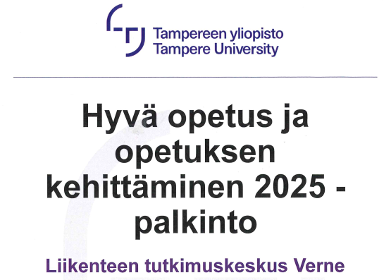 Kuva palkintoasiakirjan yläosasta
