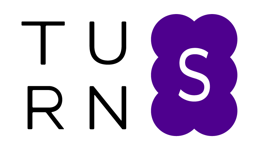 TURNS logo purple