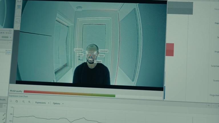 Facial expression detection software.