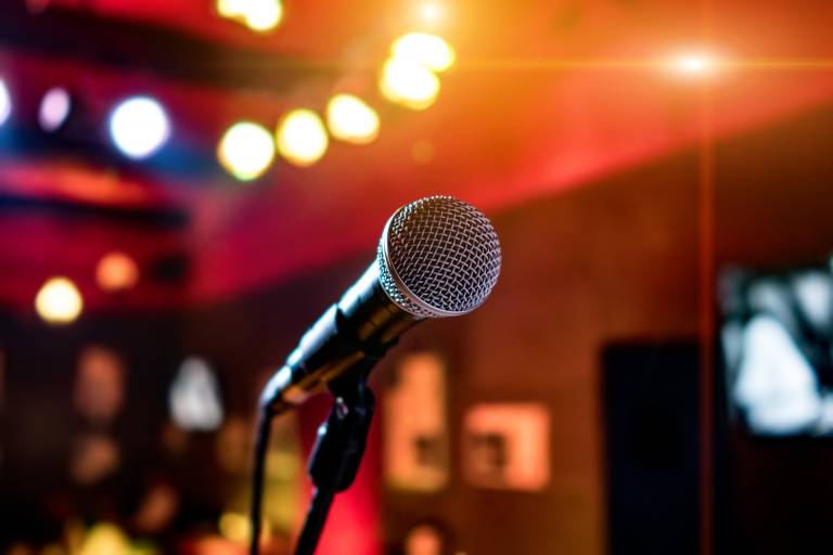 Stock photo of a karaoke set