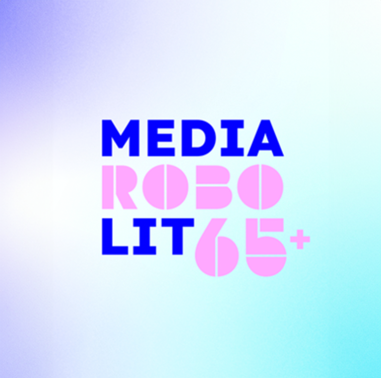 The logo of the Media Robo LIT65+ project, which explores social robotics, media literacy, and digital inclusion