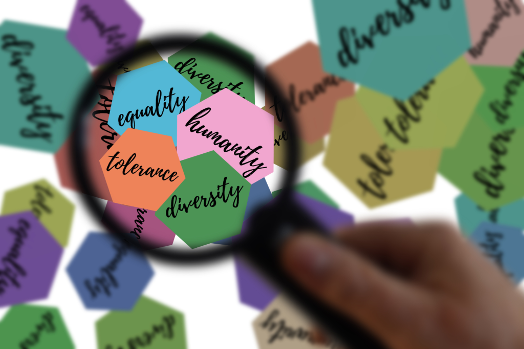 words under magnifier