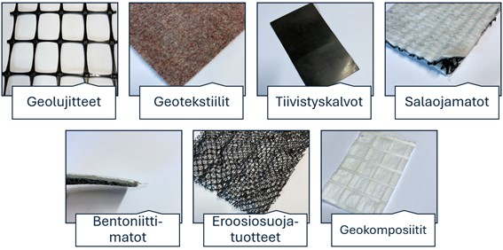 Geosynteettisiä tuotetyyppejä