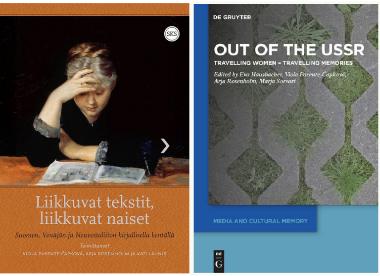 Covers of books "Liikkuvat naiset" and "Out of the USSR"