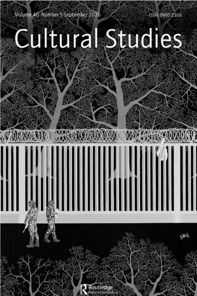 Cover with depiction of a border setting