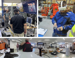 Industry workers and researchers from Tampere University are interacting with virtual technologies for industrial use.
