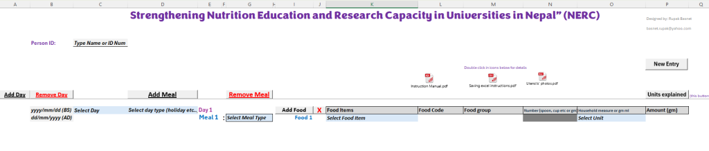 Dietary intake calculator