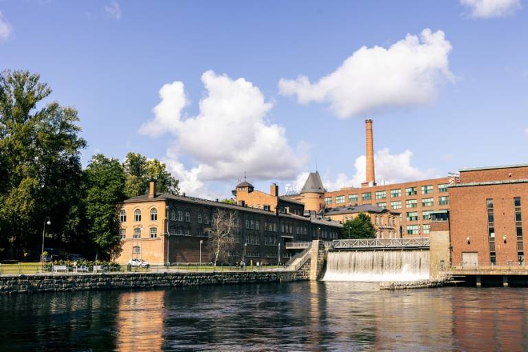 Old factory and river