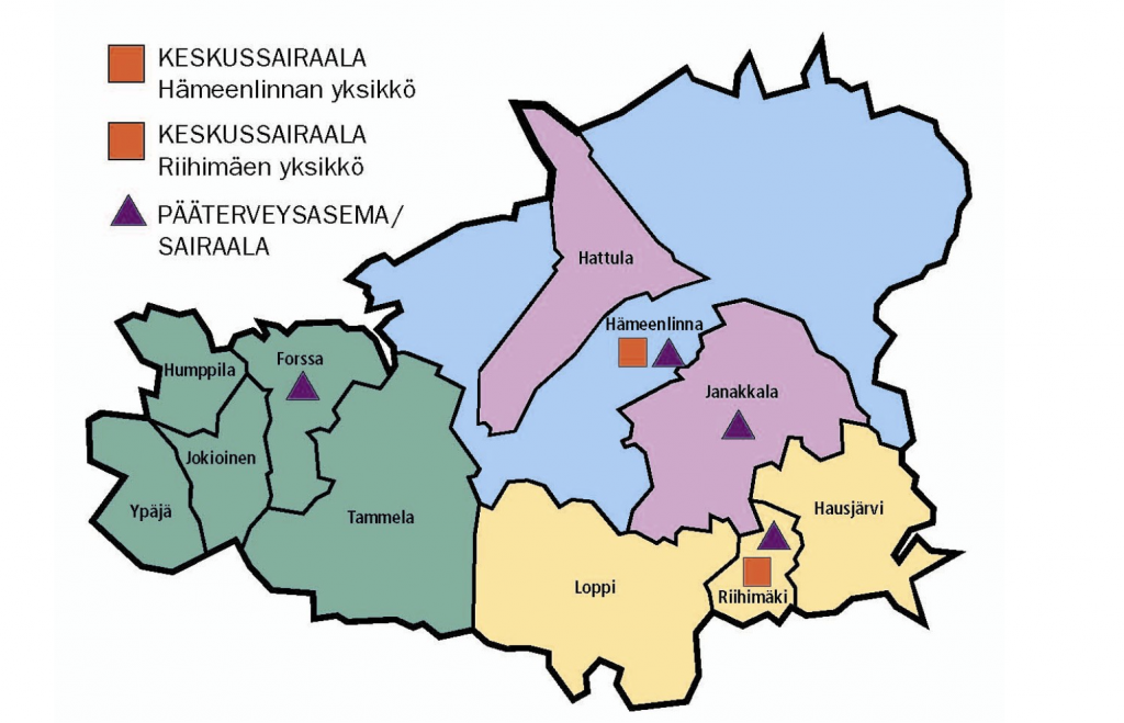 Kanta-Häme Hospital District map