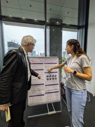 Irene presenting a poster