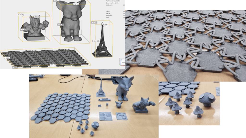 3D models in different stages of production