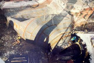 Collapse of paper pulp tank