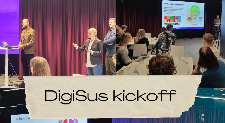 Collage picture with DigiSus kickoff event speakers.